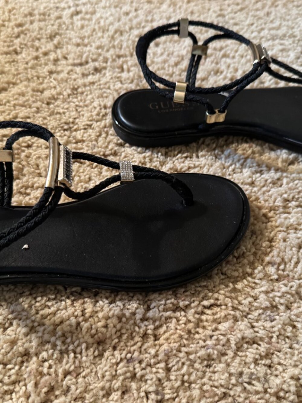 Guess black embellished sandal